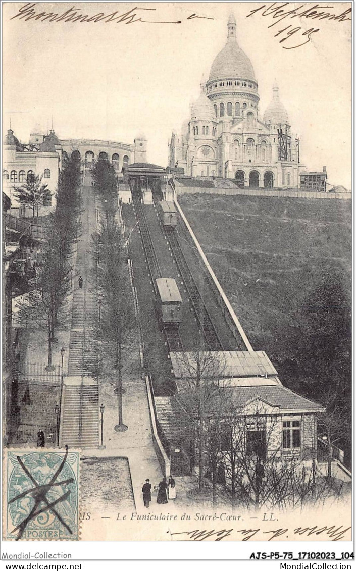 AJSP5-75-0456 - PARIS - Le Funiculaire Du Sacré-coeur - Sacré-Coeur