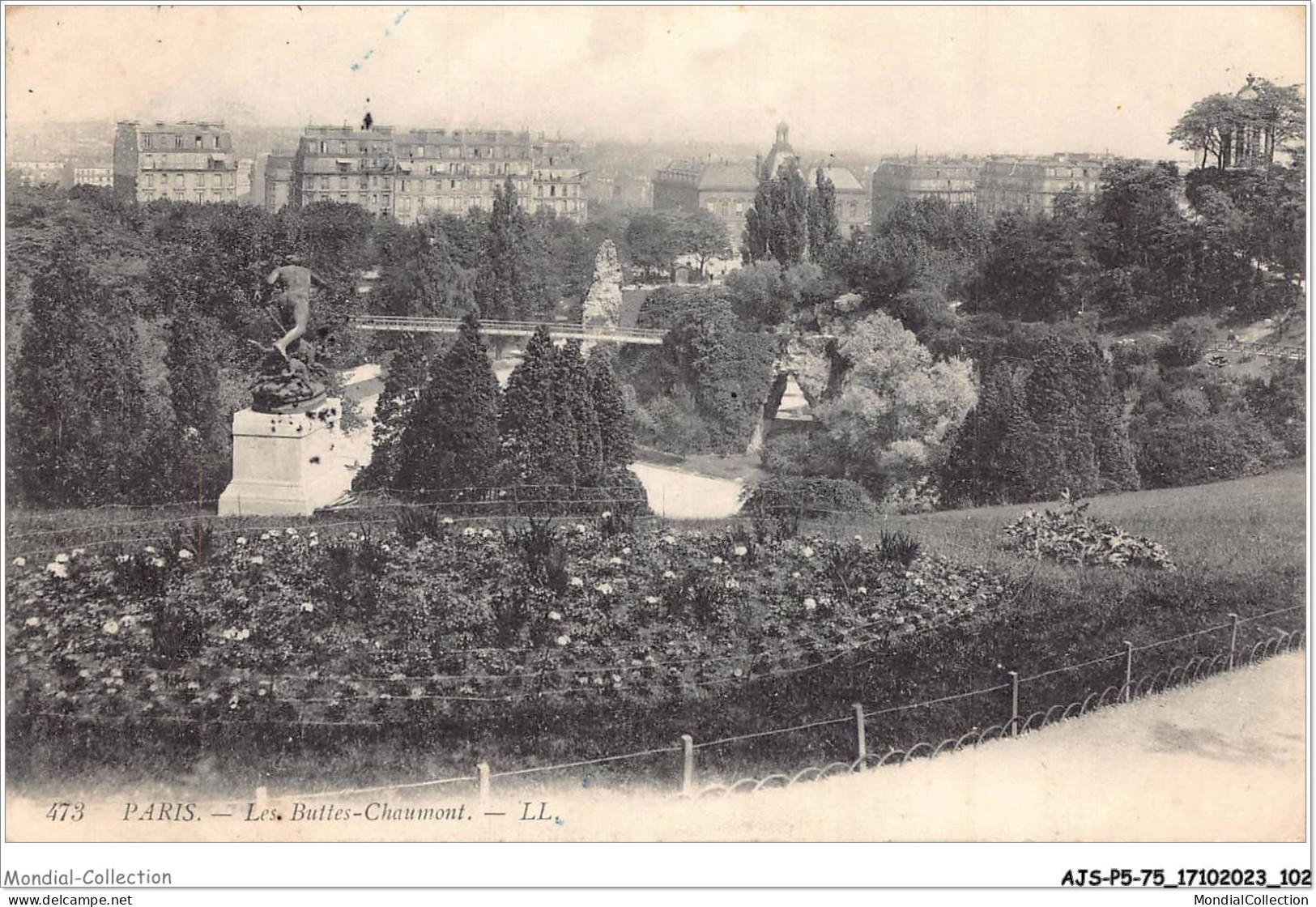 AJSP5-75-0455 - PARIS - Les Buttes-chaumont  - Parchi, Giardini