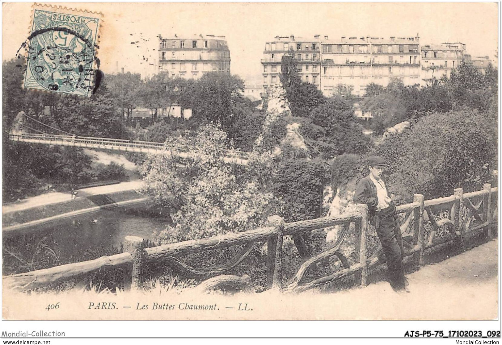 AJSP5-75-0450 - PARIS - Les Buttes-chaumont  - The River Seine And Its Banks