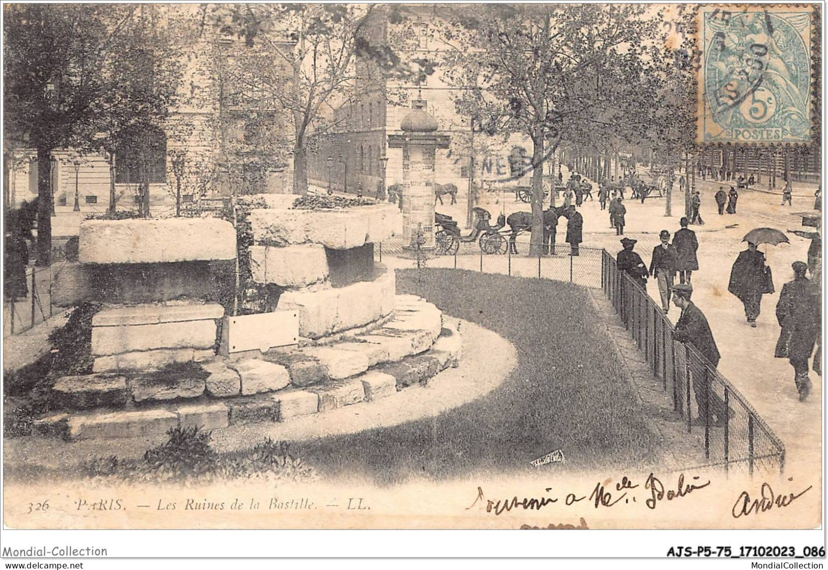AJSP5-75-0447 - PARIS - Les Ruines De La Bastille - Andere Monumenten, Gebouwen