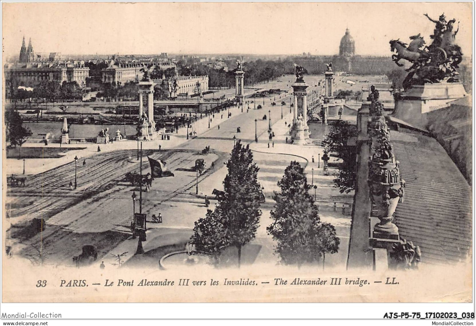 AJSP5-75-0423 - PARIS - Le Pont Alexandre III Vers Les Invalides - Ponti