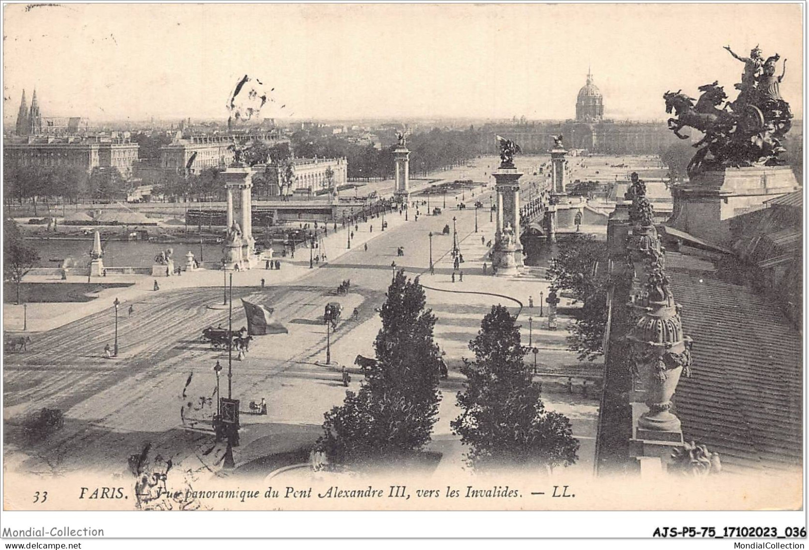 AJSP5-75-0422 - PARIS - Vue Panoramique Du Pont Alexandre III - Vers Les Invalides - Ponts