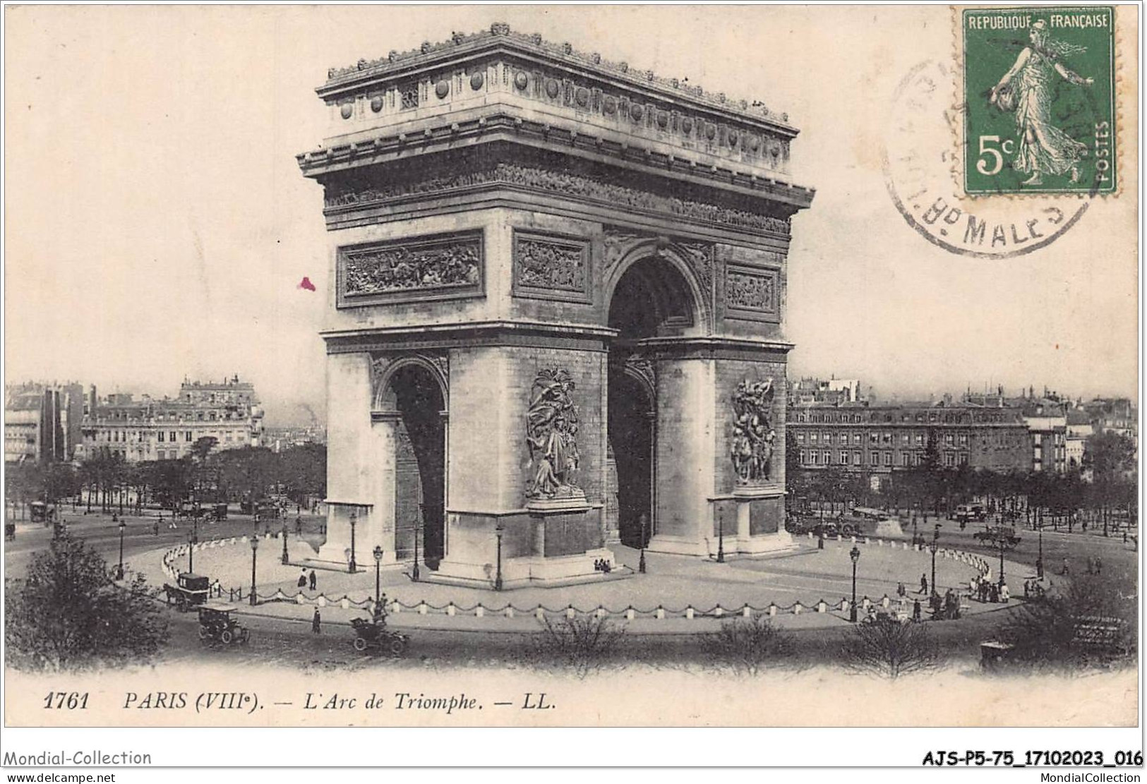 AJSP5-75-0412 - PARIS - L'arc De Triomphe - Triumphbogen