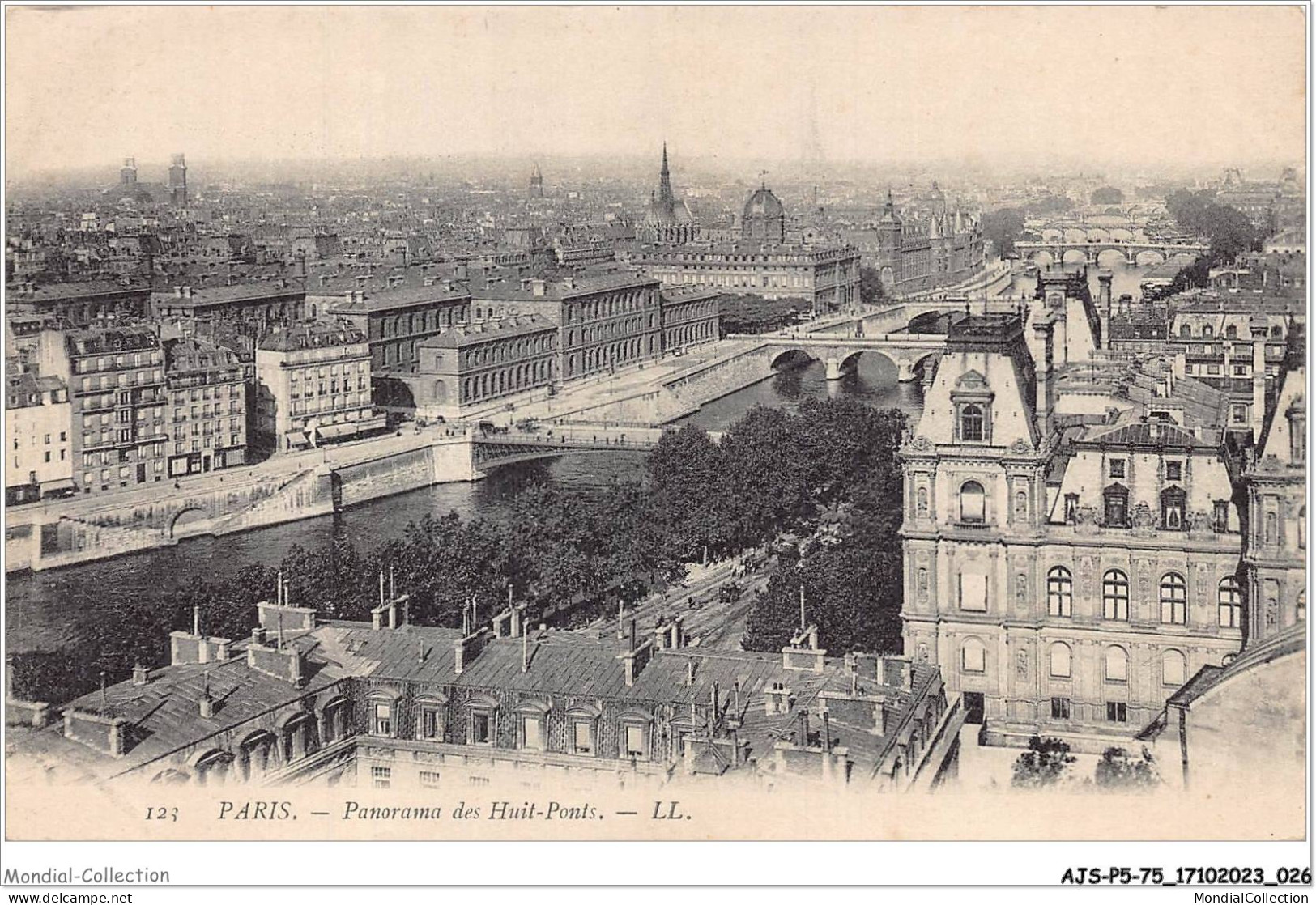 AJSP5-75-0417 - PARIS - Panorama Des Huit-ponts - Cartas Panorámicas