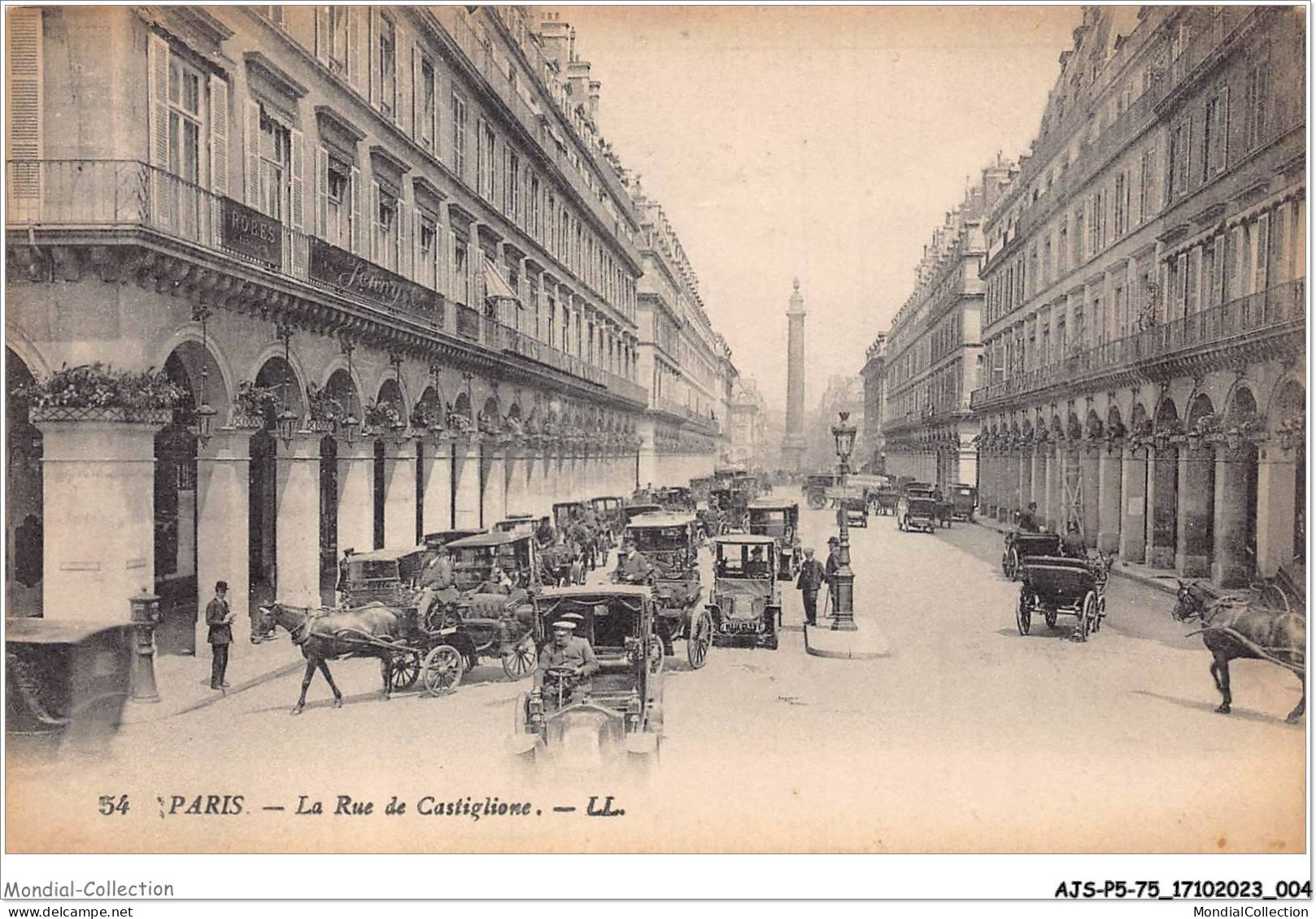 AJSP5-75-0406 - PARIS - La Rue De Castiglione - Places, Squares