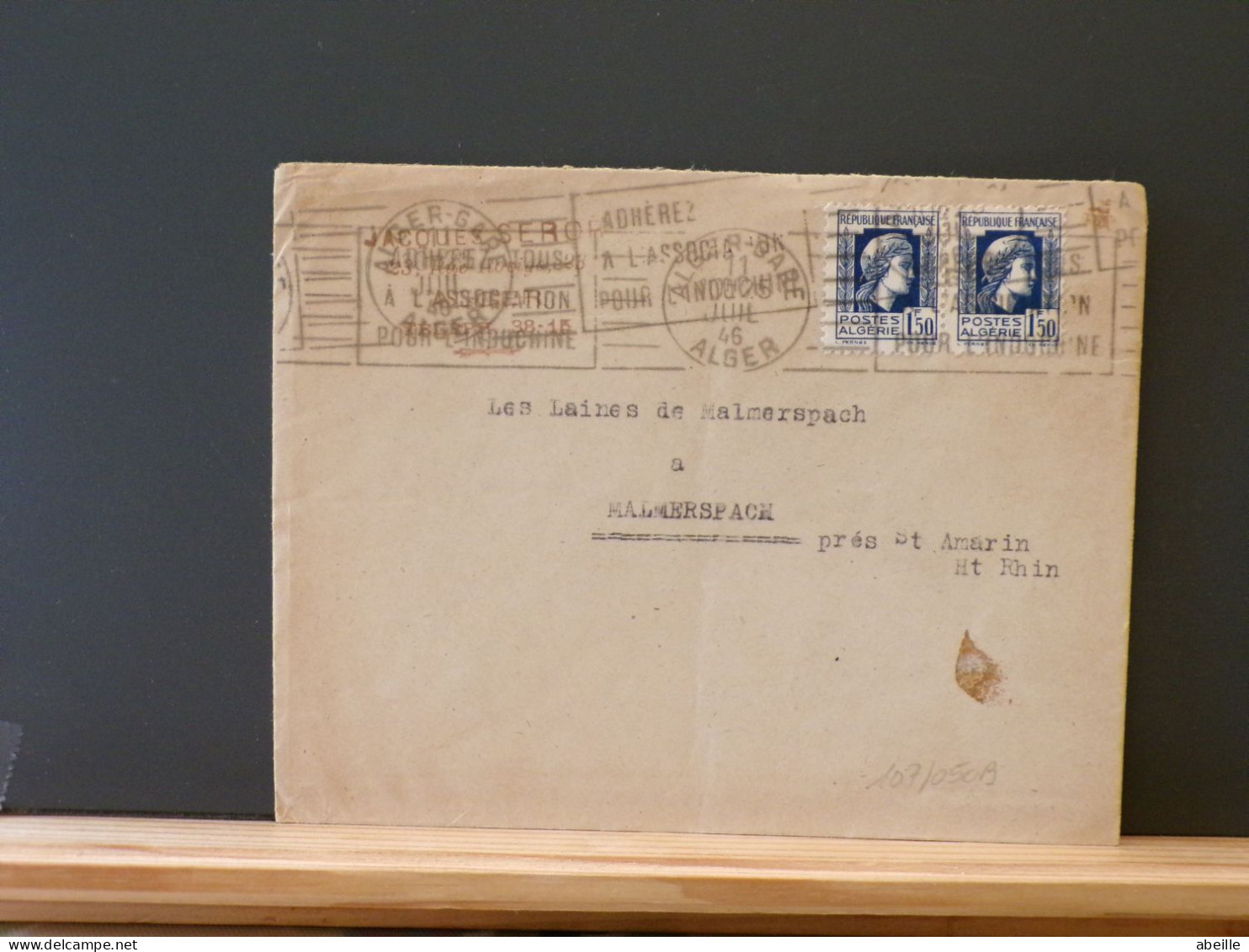 107/0450B  LETTRE ALGERIE   1946 - Lettres & Documents