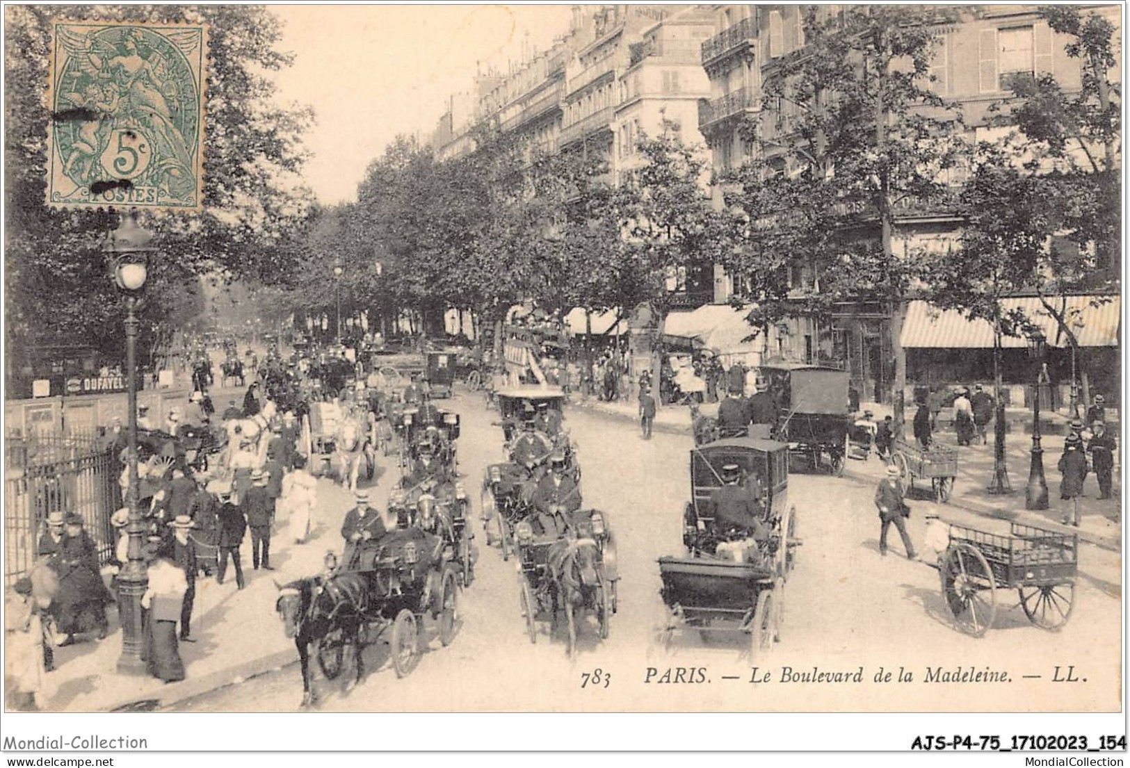 AJSP4-75-0380 - PARIS - Le Boulevard De La Madeleine - Plazas