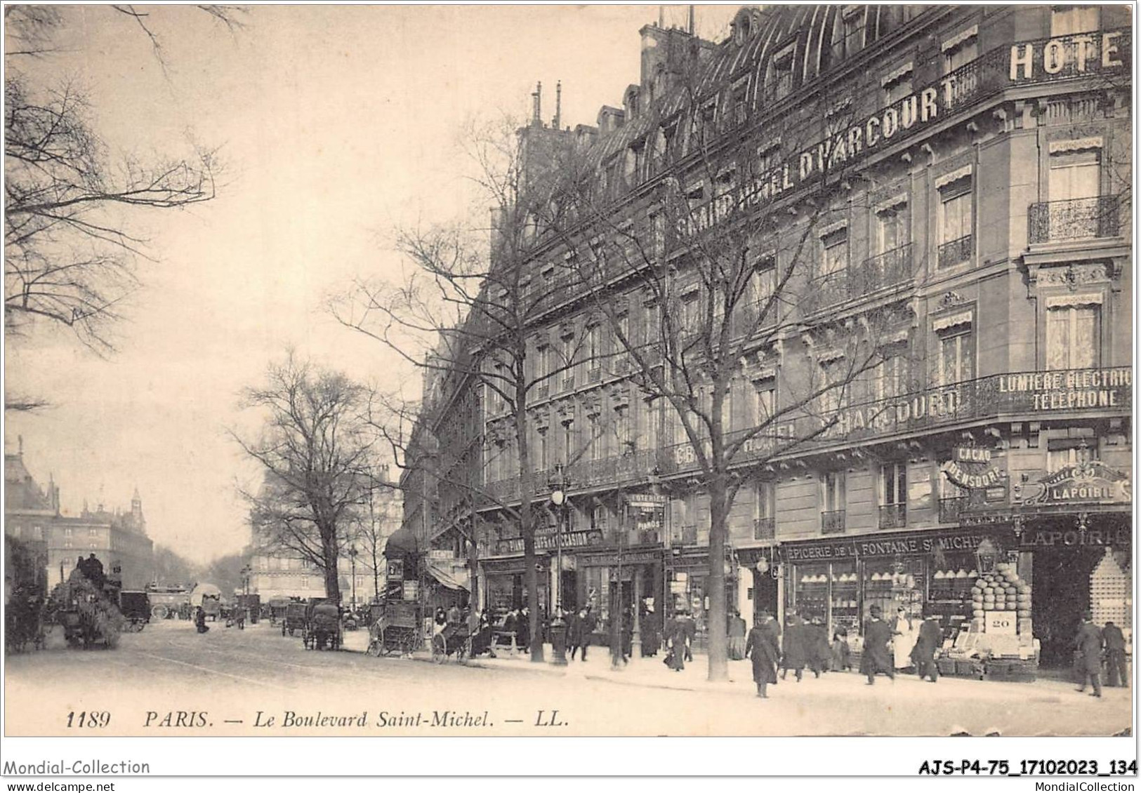 AJSP4-75-0370 - PARIS - Le Boulevard Saint-michel - Places, Squares