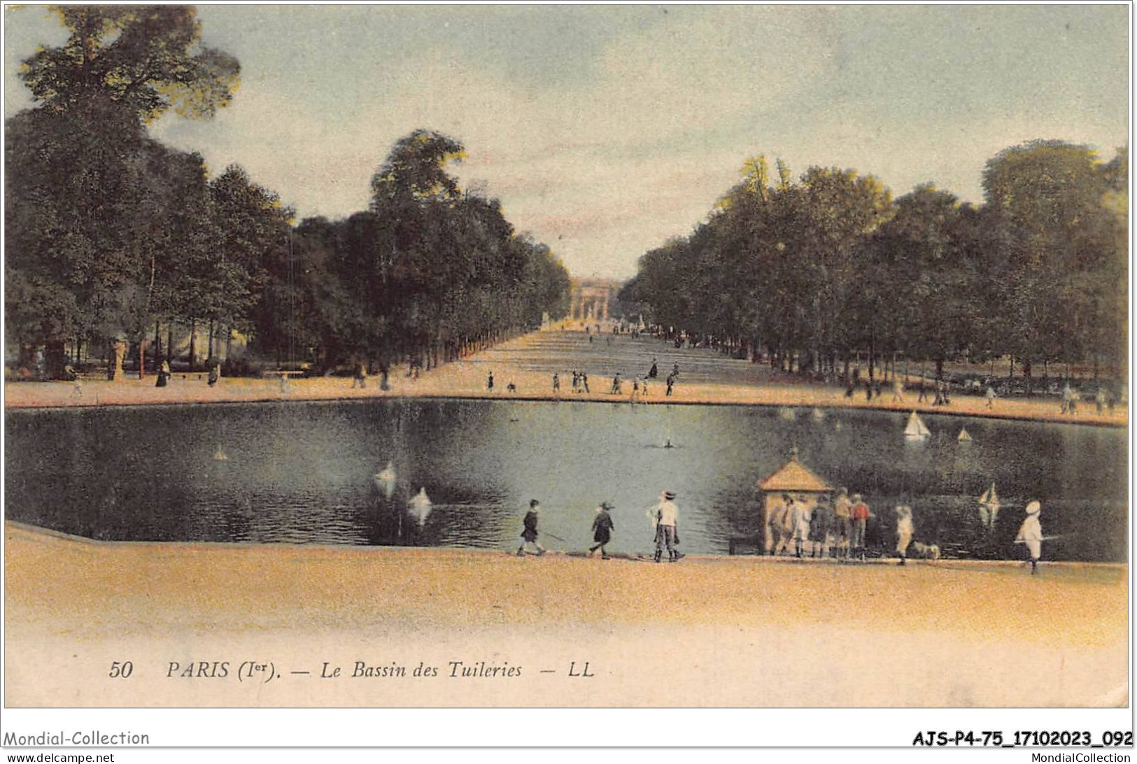 AJSP4-75-0349 - PARIS - Le Bassin Des Tuileries - Die Seine Und Ihre Ufer