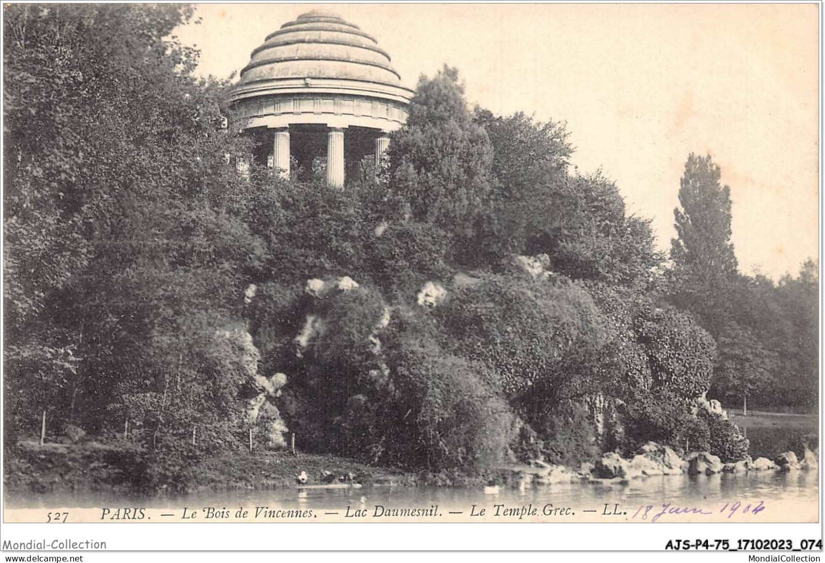 AJSP4-75-0340 - PARIS - Le Bois De Vincennes - Lac Daumesnil - Le Temple Grec - Die Seine Und Ihre Ufer