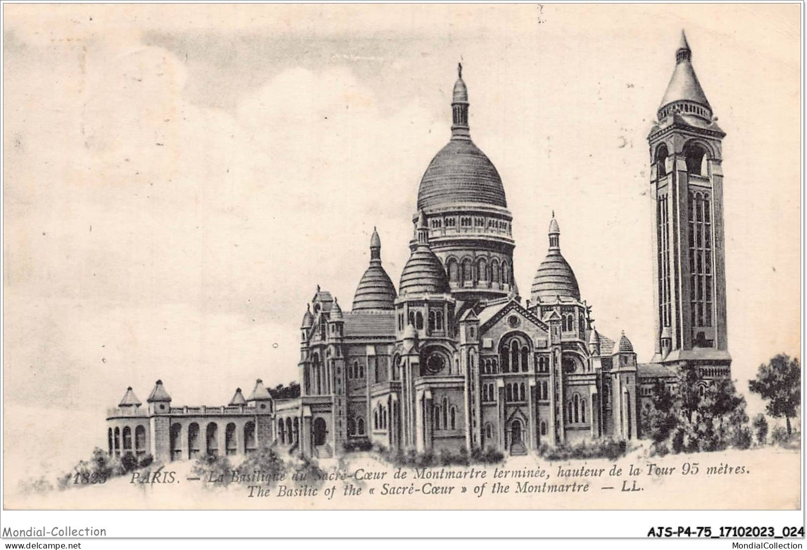 AJSP4-75-0315 - PARIS - La Basilique Du Sacré-coeur De Montmartre Terminée - Hauteur De La Tour 95 Mètres - Sacré-Coeur