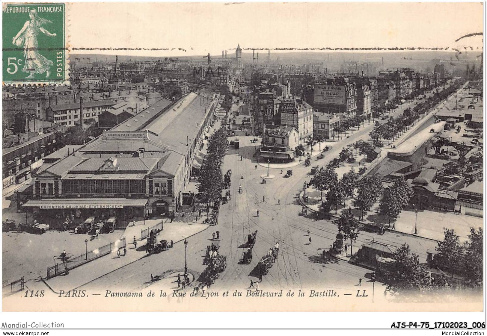 AJSP4-75-0306 - PARIS - Panorama De La Rue De Lyon Et Du Boulevard De La Bastille - Multi-vues, Vues Panoramiques