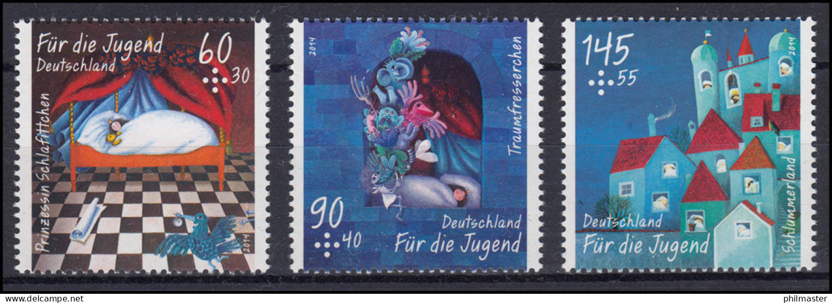 3096-3098 Jugend: Das Traumfresserchen, Schlafittchen, Satz Postfrisch ** - Unused Stamps