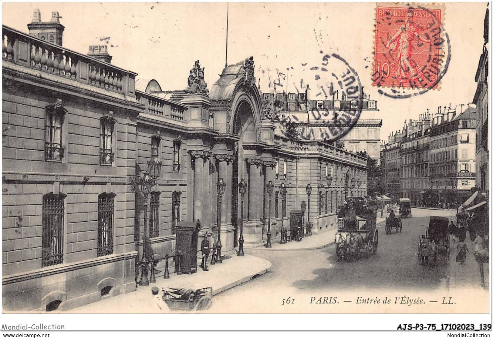 AJSP3-75-0272 - PARIS - Entrée De L'élysée - Champs-Elysées