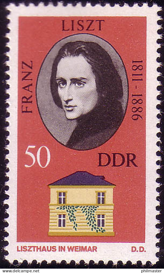 1861 Gedenkstätten Weimar Liszt 50 Pf ** - Unused Stamps