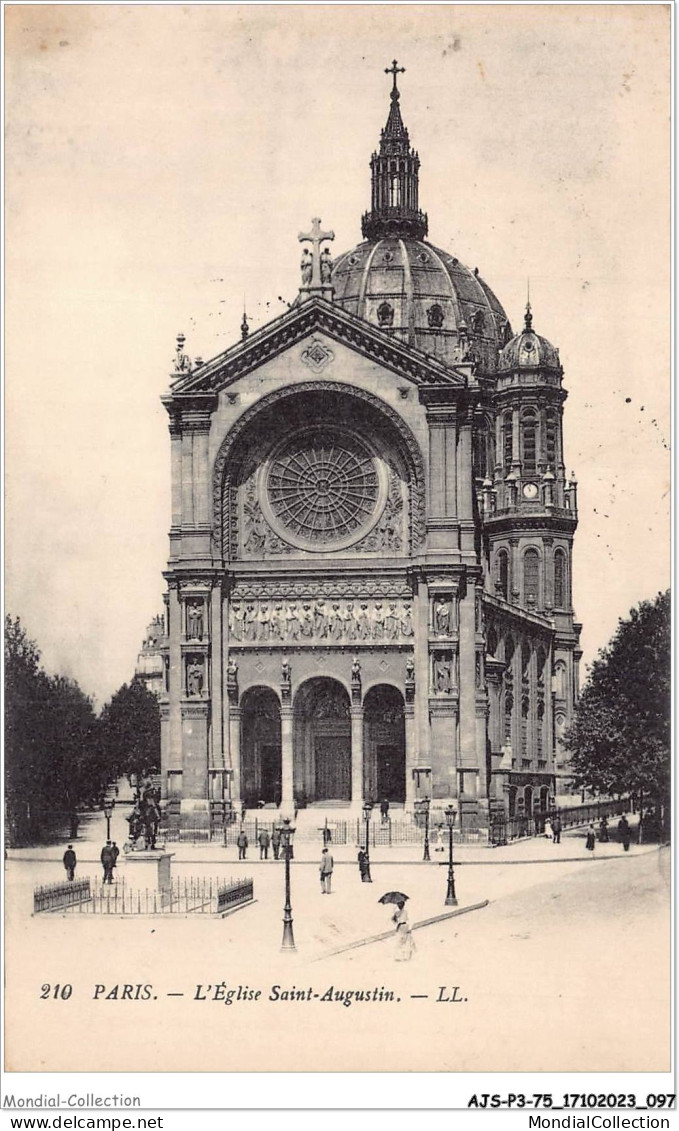 AJSP3-75-0251 - PARIS - L'église Saint-augustin - Churches