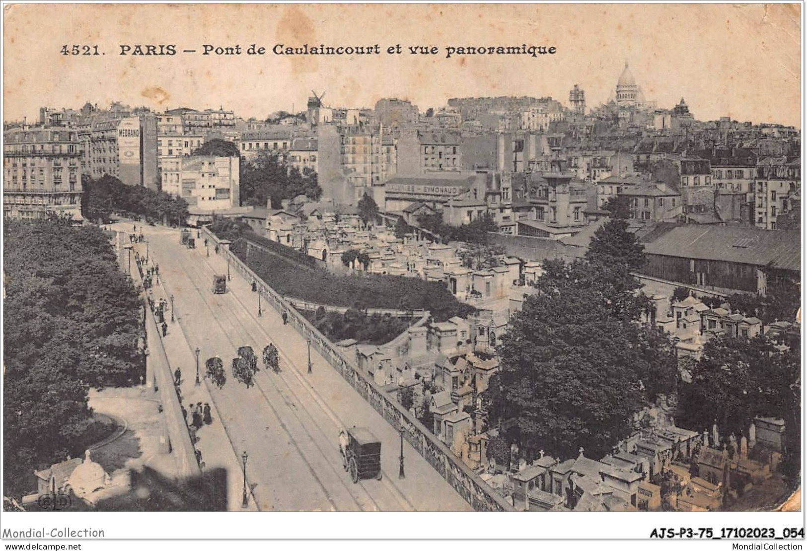 AJSP3-75-0230 - PARIS - Pont De Caulaincourt Et Vue Panoramique - Ponts