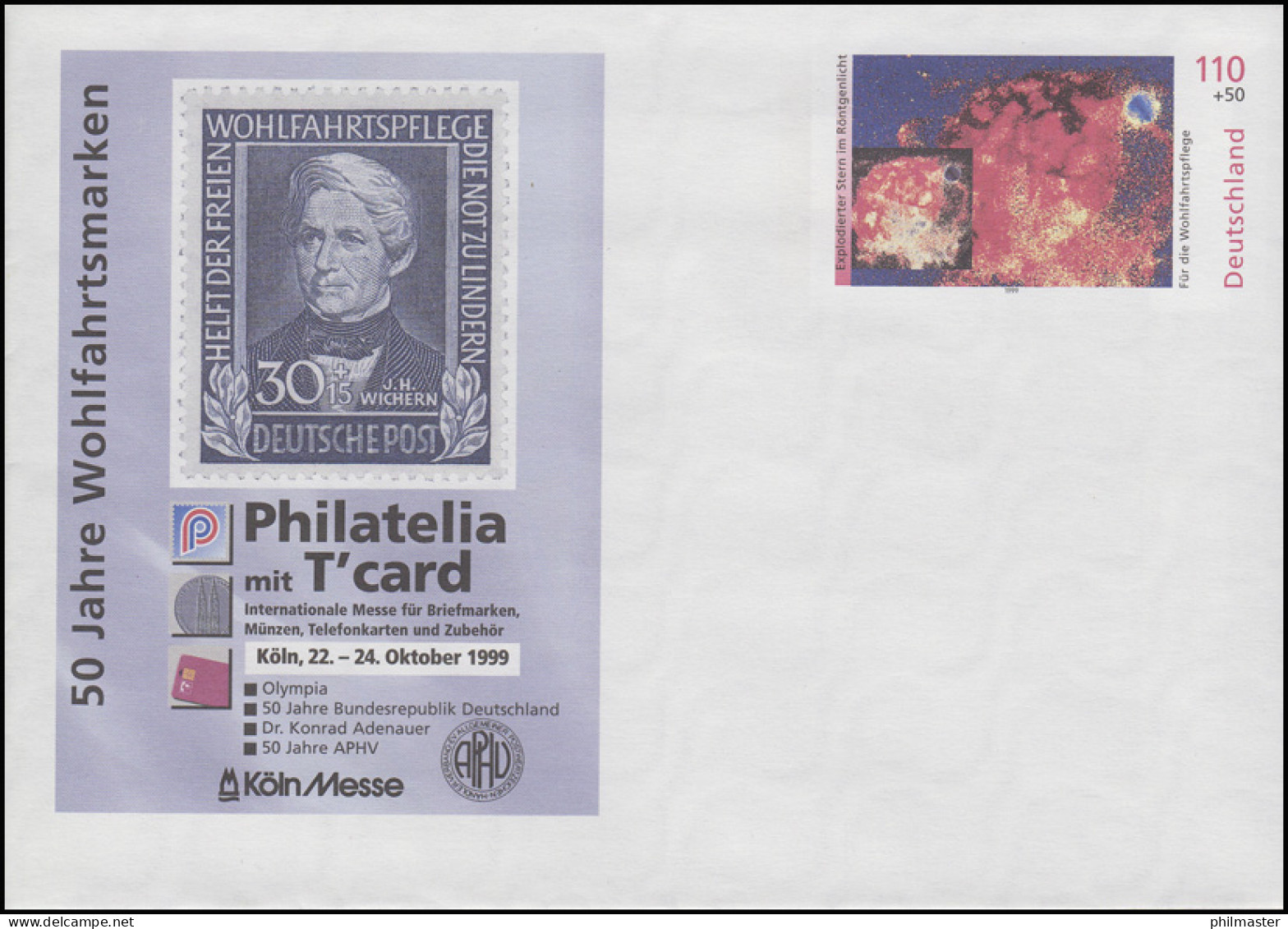 USo 10 PHILATELIA Köln 1999, Postfrisch - Enveloppes - Neuves