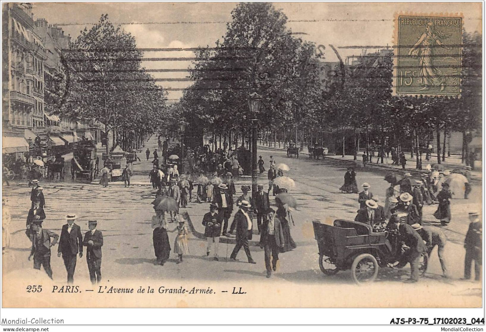 AJSP3-75-0225 - PARIS - L'avenue De La Grande-armée - Places, Squares