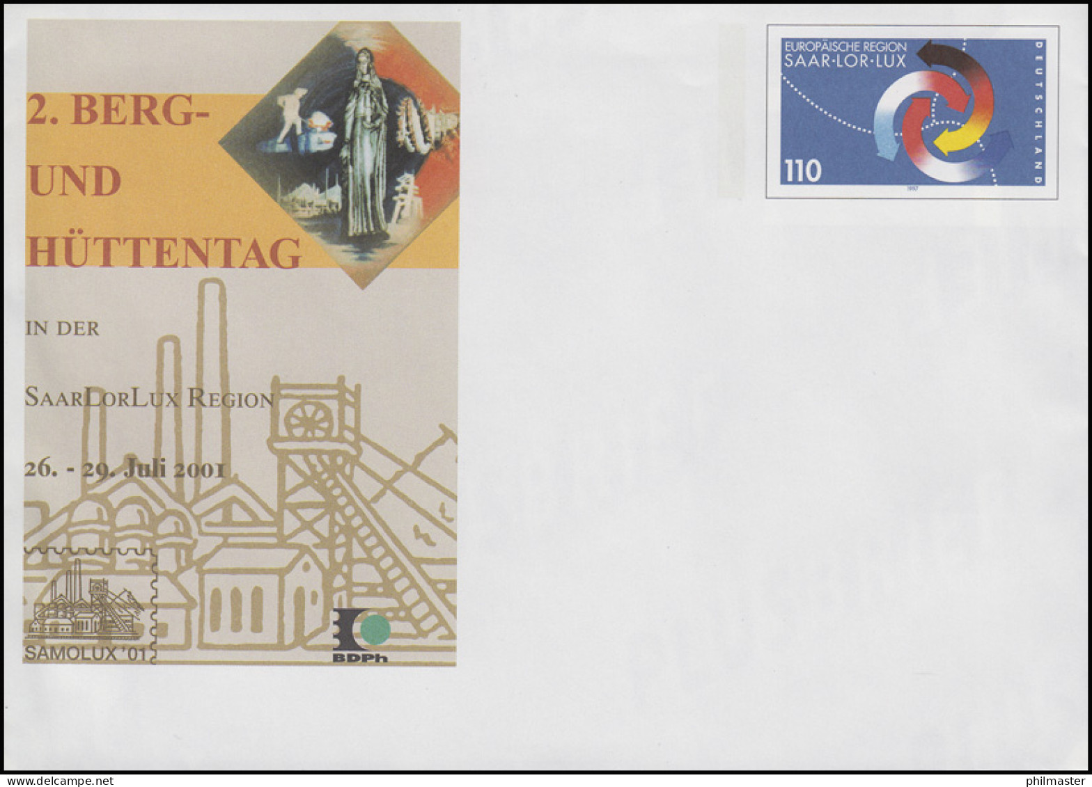 USo 29 SAMOLUX 2001 Berg- Und Hüttentag, Postfrisch - Briefomslagen - Ongebruikt