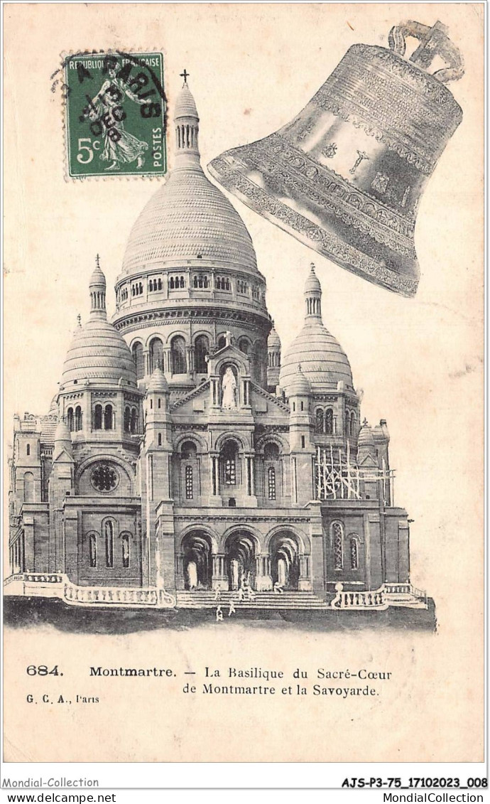 AJSP3-75-0207 - MONTMARTRE - La Basilique Du Sacré-coeur - De Montmartre Et La Savoyarde - Sacré-Coeur