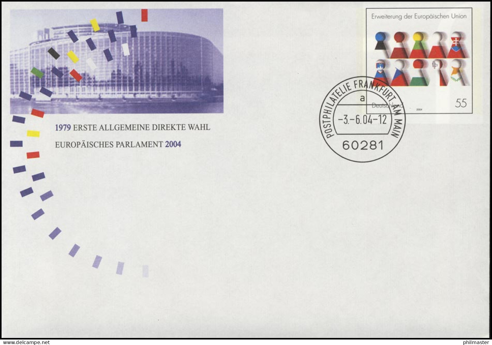 USo 75 Europawahl Und Europäische Union, VS-O Frankfurt 3.6.2004 - Briefomslagen - Ongebruikt