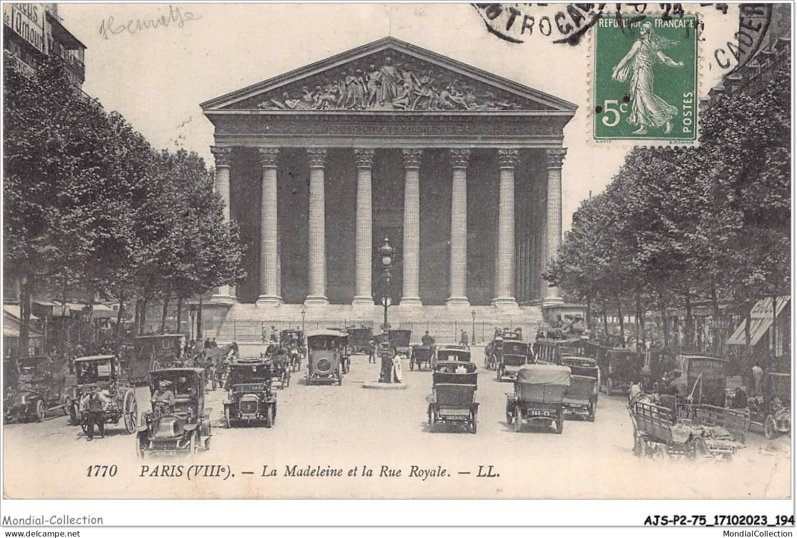 AJSP2-75-0199 - PARIS - La Madeleine Et La Rue Royale - Plazas