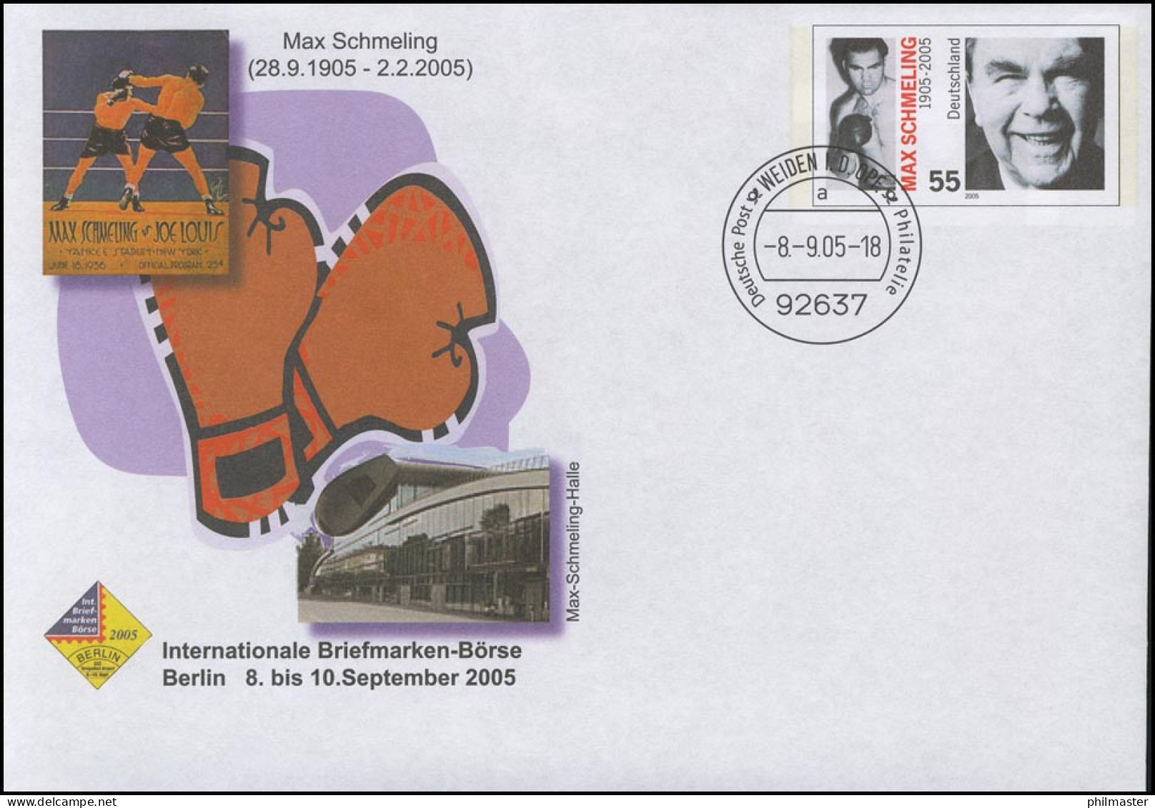 USo 102  Messe Berlin - Max Schmeling 2005, VS-O Weiden - Covers - Mint