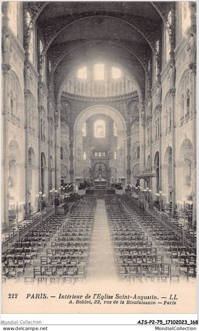 AJSP2-75-0186 - PARIS - Intérieur De L'église Saint-augustin - Churches