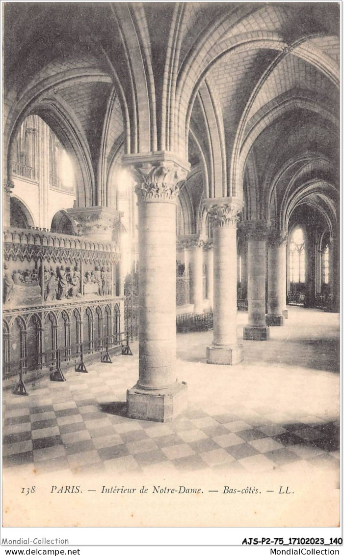 AJSP2-75-0172 - PARIS - Intérieur De Notre-dame - Bas-côtés - Notre Dame De Paris