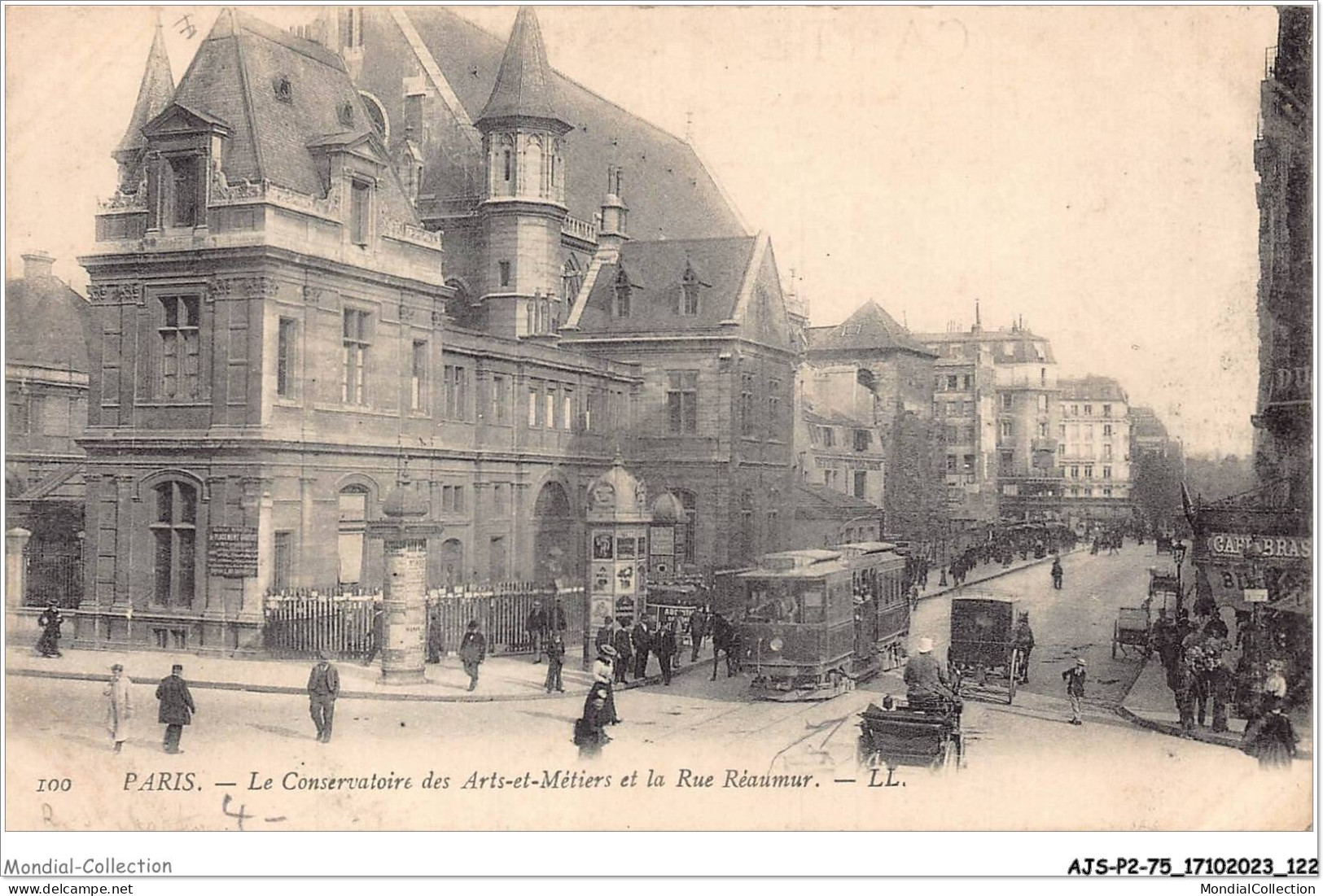 AJSP2-75-0163 - PARIS - Le Conservatoire Des Arts-et-métiers Et La Rue Réaumur - Straßenhandel Und Kleingewerbe