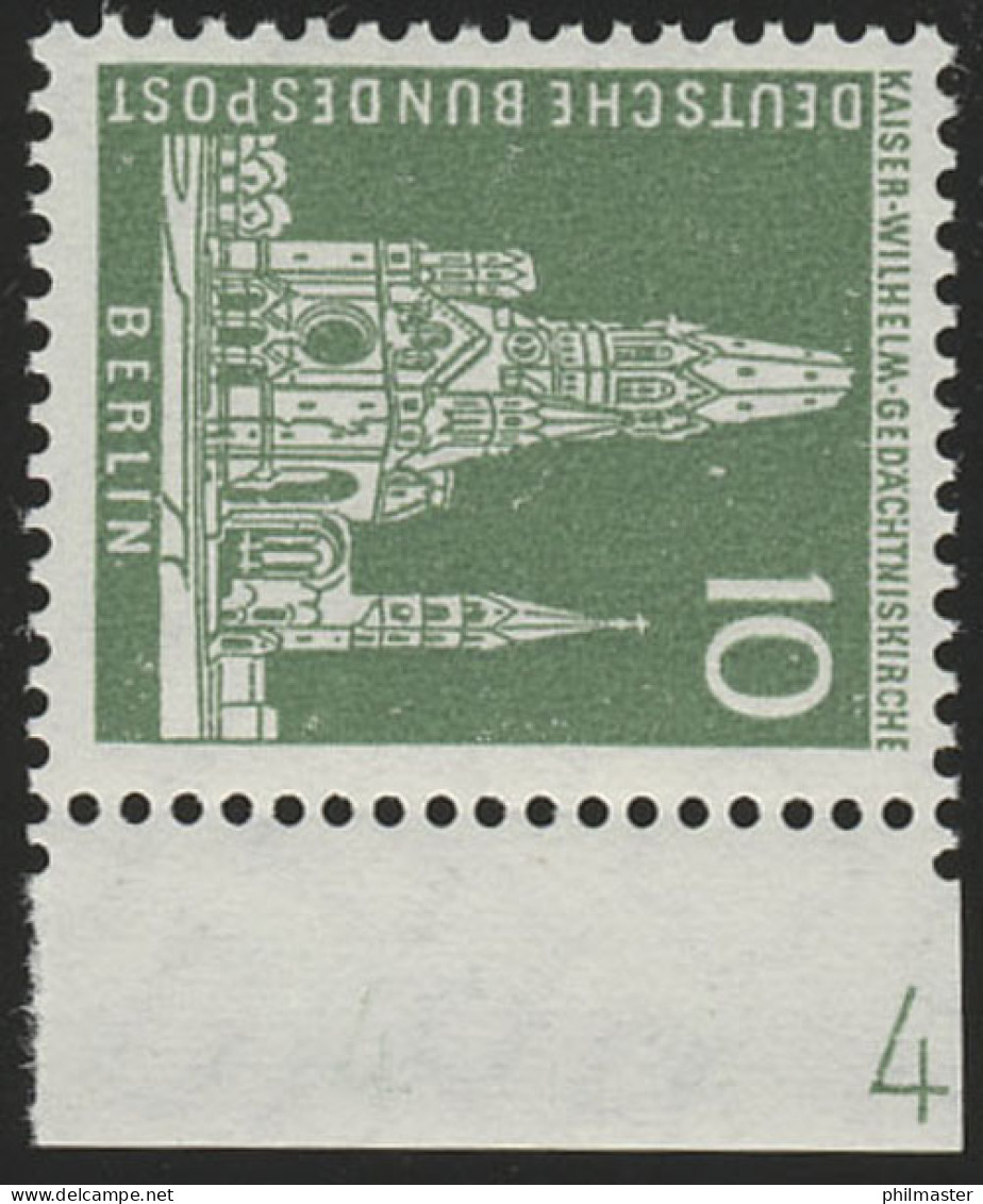 144w Stadtbilder 10 Pf Druckerzeichen 4, F. 30 ** - Unused Stamps