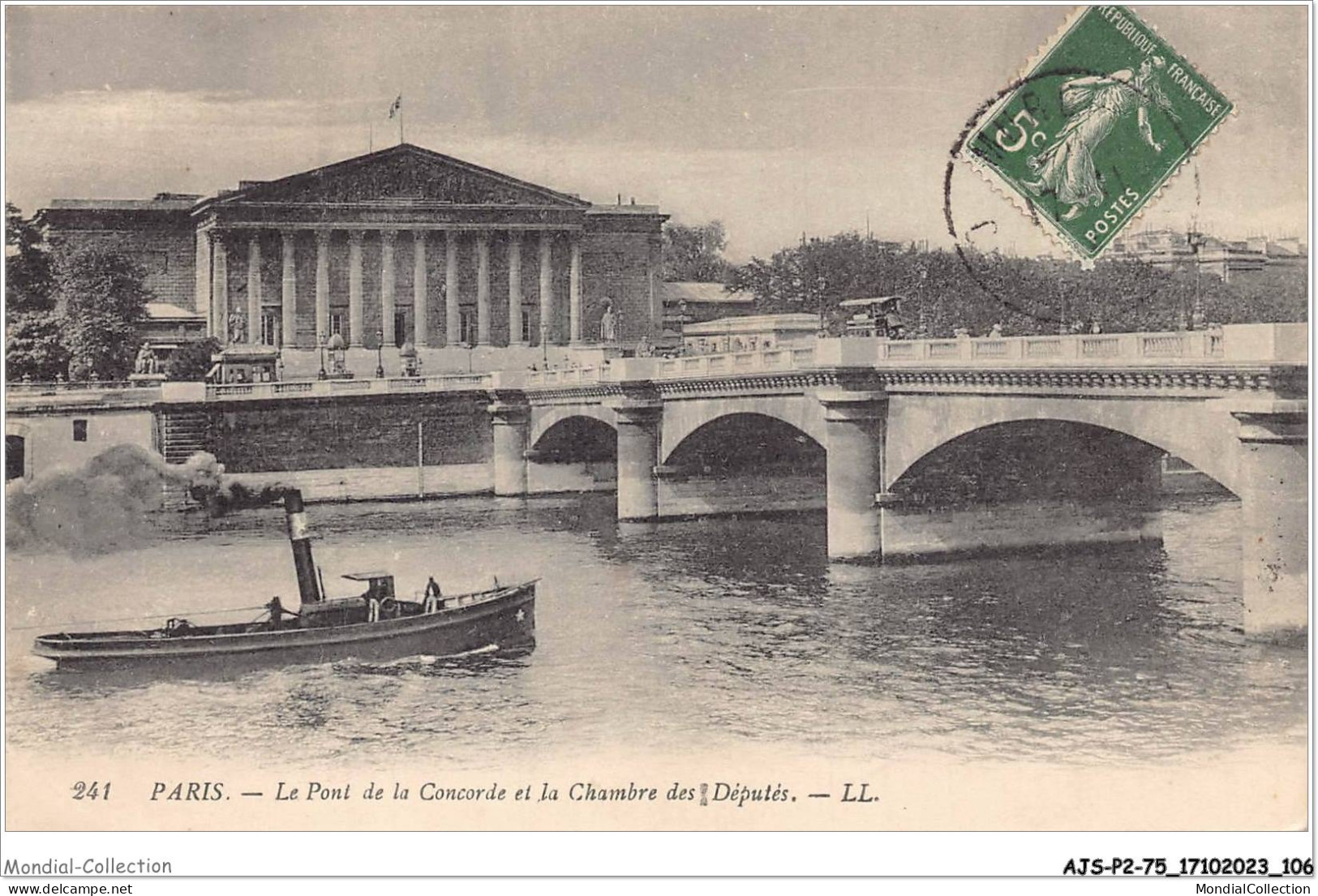 AJSP2-75-0155 - PARIS - Le Pont De La Concorde Et La Chambre Des Députés - Puentes