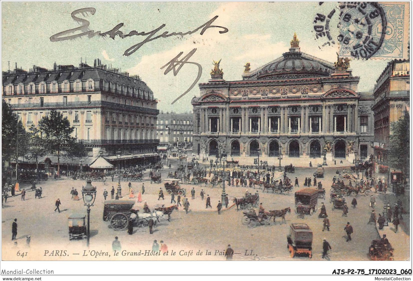 AJSP2-75-0132 - PARIS - L'opéra - Le Grand-hôtel Et Le Café De La Paix - Cafés, Hotels, Restaurants