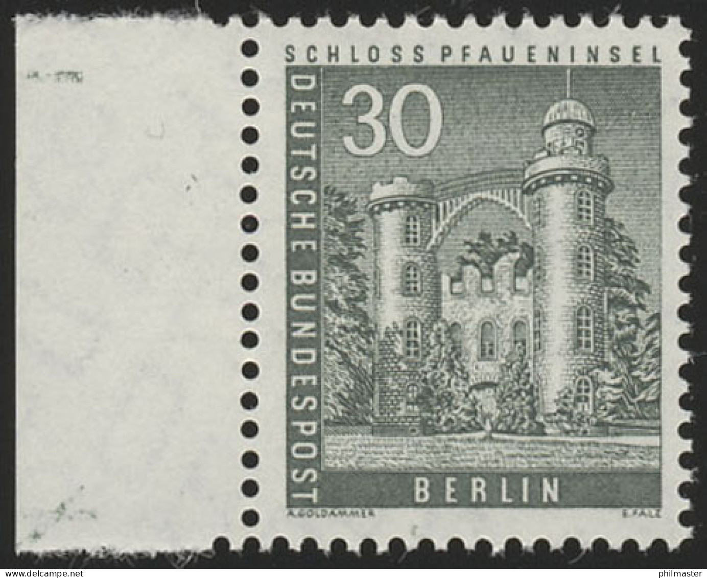 148w Stadtbilder 30 Pf Seitenrand Li. ** Postfrisch - Unused Stamps