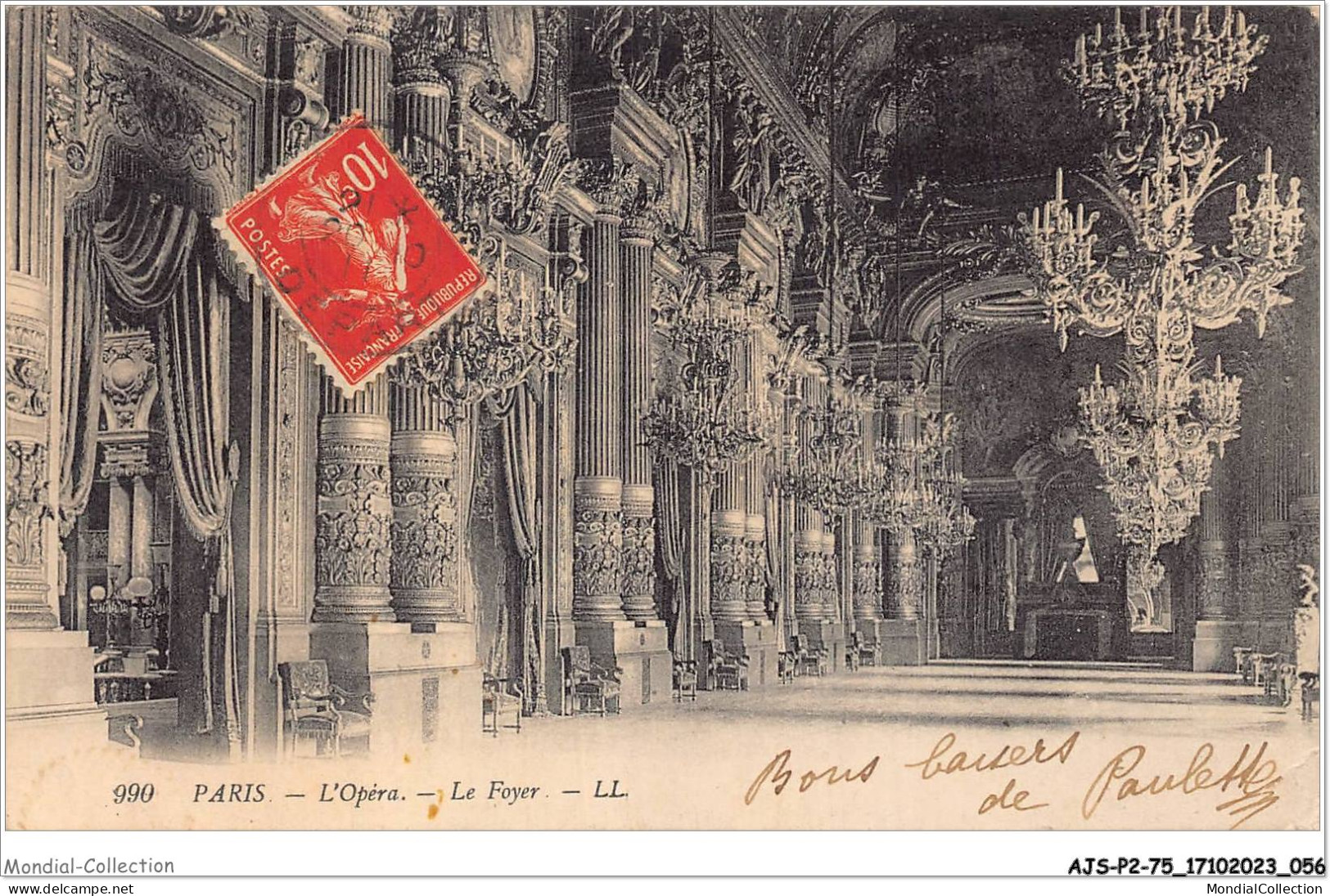 AJSP2-75-0130 - PARIS - L'opéra - Le Foyer - Enseignement, Ecoles Et Universités