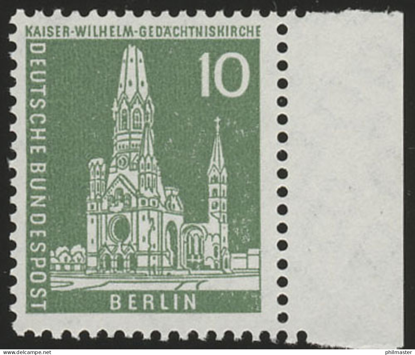 144w Stadtbilder 10 Pf Seitenrand Re. ** Postfrisch - Unused Stamps