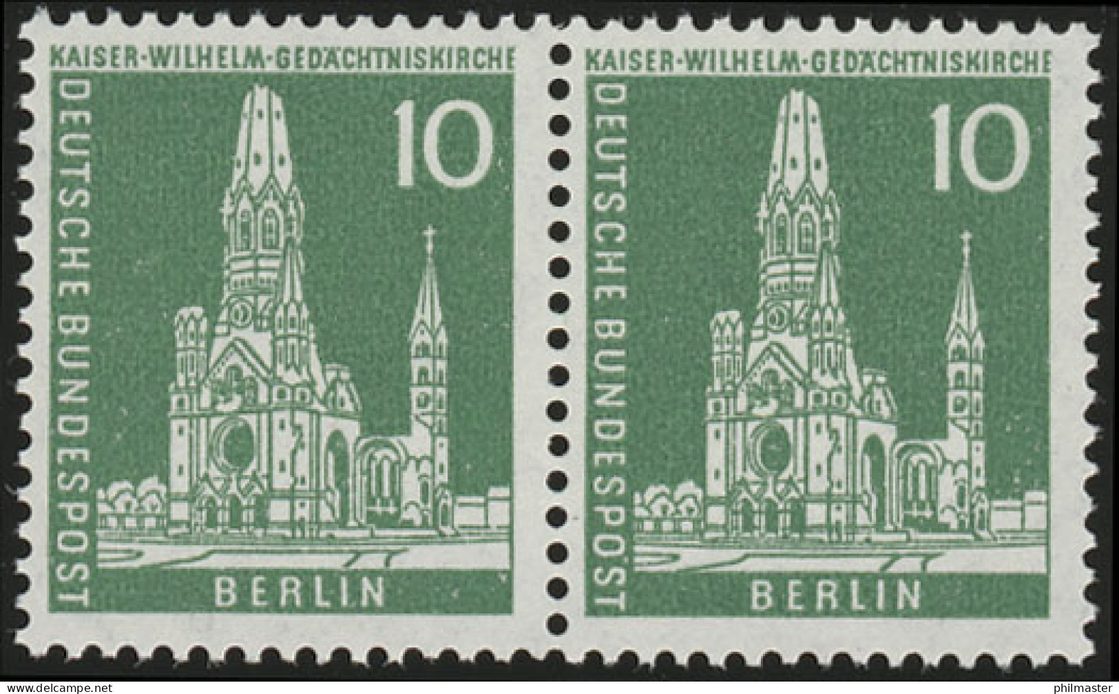 144w Stadtbilder 10 Pf Waag. Paar ** Postfrisch - Unused Stamps