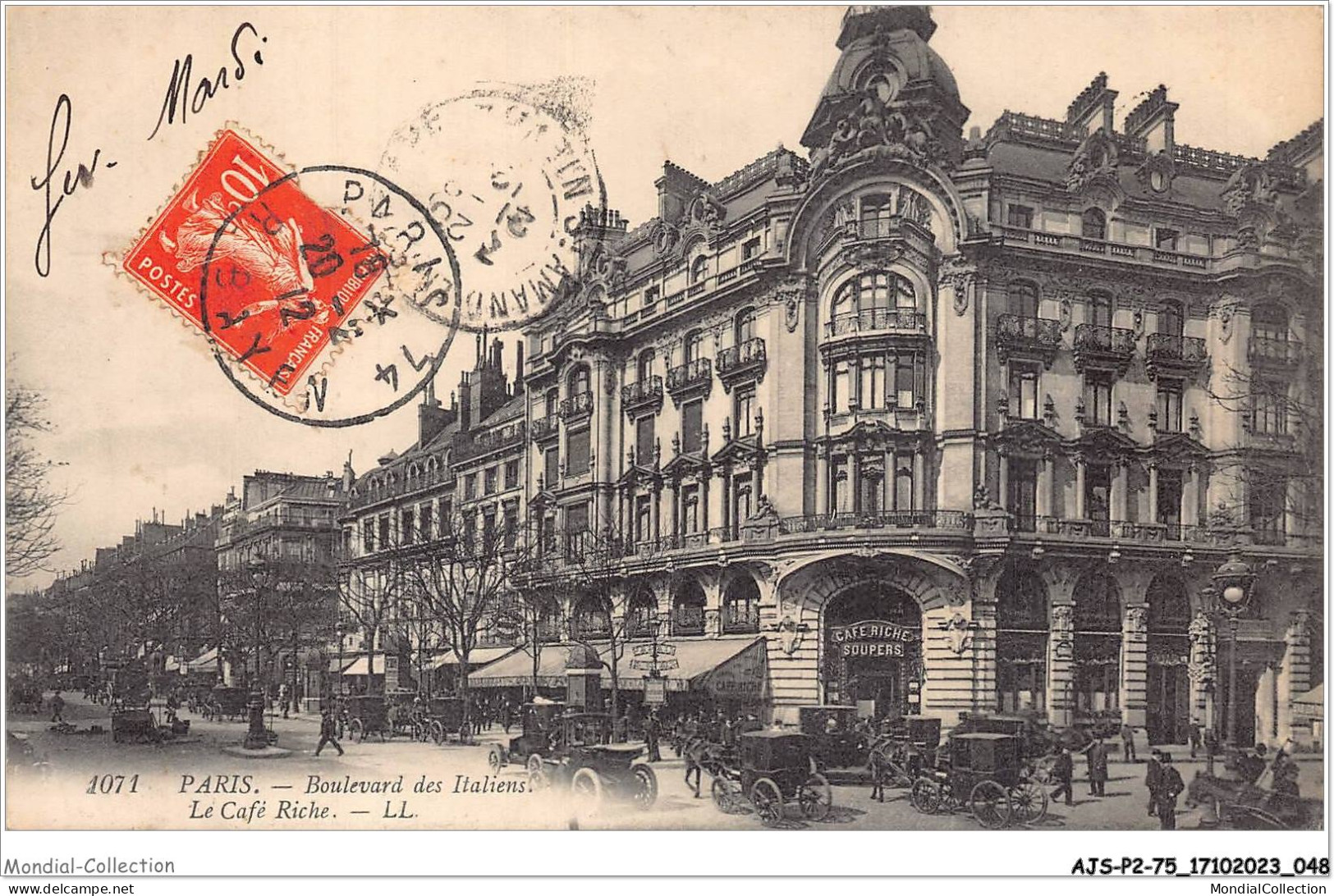 AJSP2-75-0126 - PARIS - Boulevard Des Italiens - Le Café Riche - Cafés, Hôtels, Restaurants