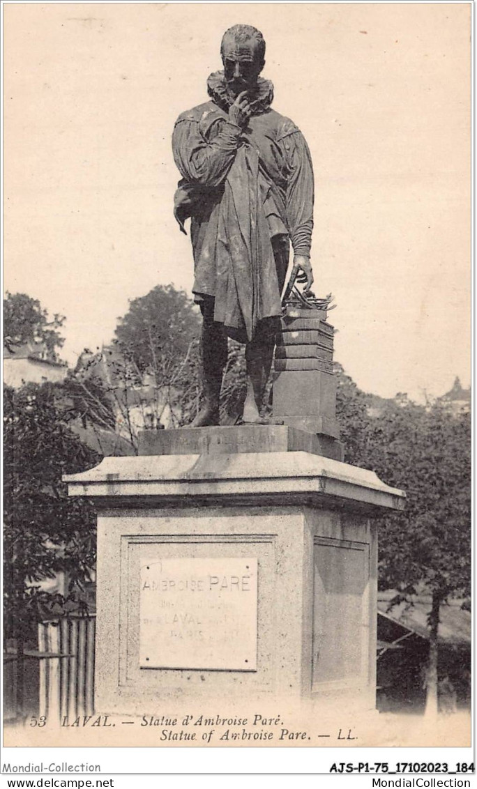 AJSP1-75-0093 - PARIS - Statue D'ambroise Paré - Standbeelden