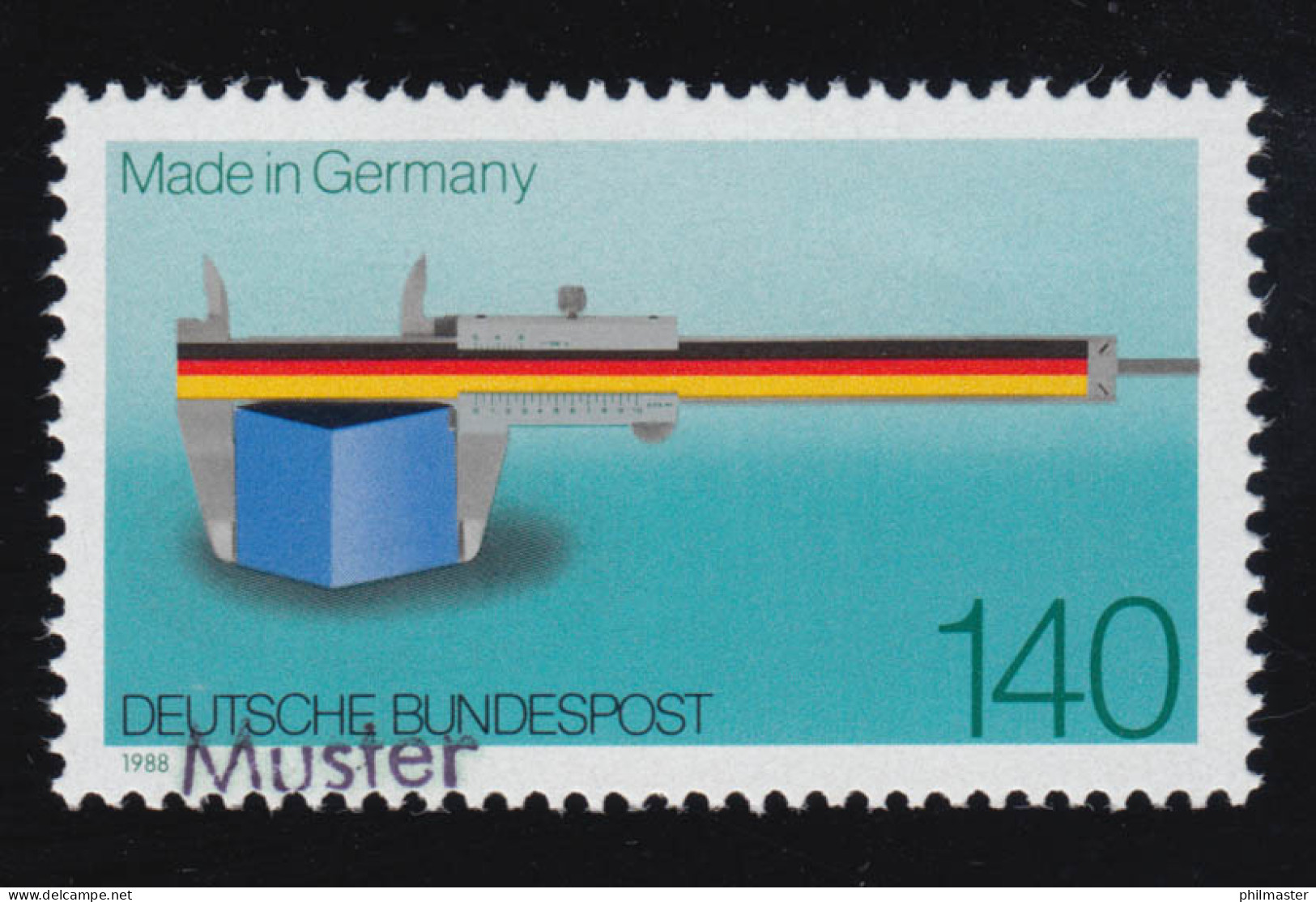 1378 Herkunftsbezeichnung Made In Germany, Muster-Aufdruck - Abarten Und Kuriositäten