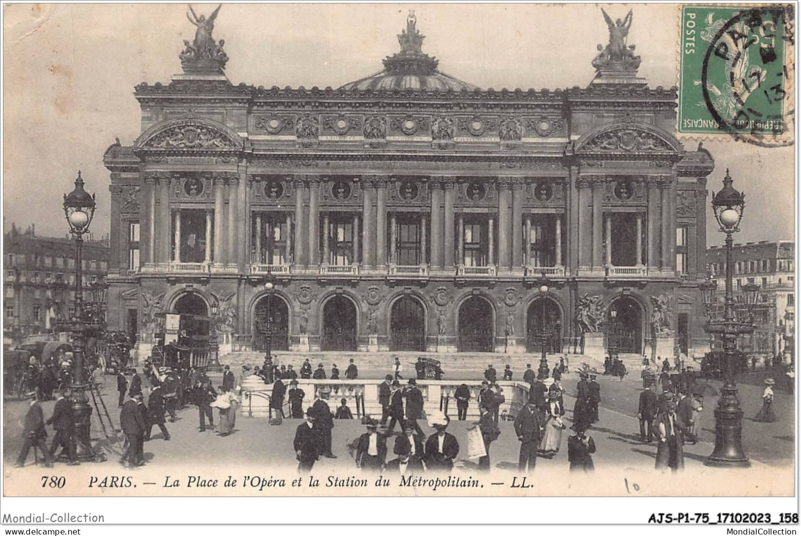 AJSP1-75-0080 - PARIS - La Place De L'opéra Et La Station Du Métropolitain - Plazas