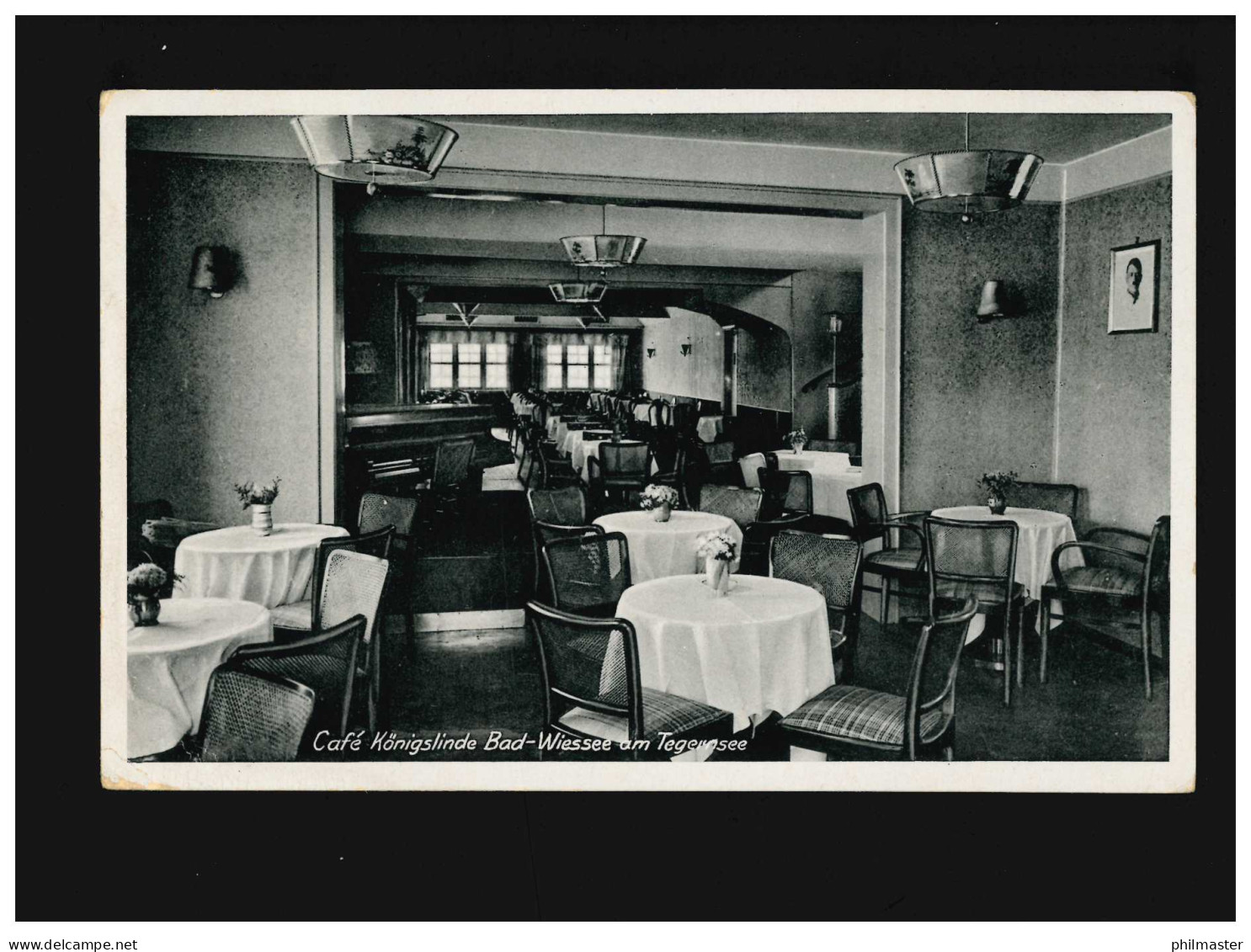 AK Café Königslinde Bad Wiessee Tegernsee, Hitler Bild, Bad Wiessee 25.2.1943 - Autres & Non Classés