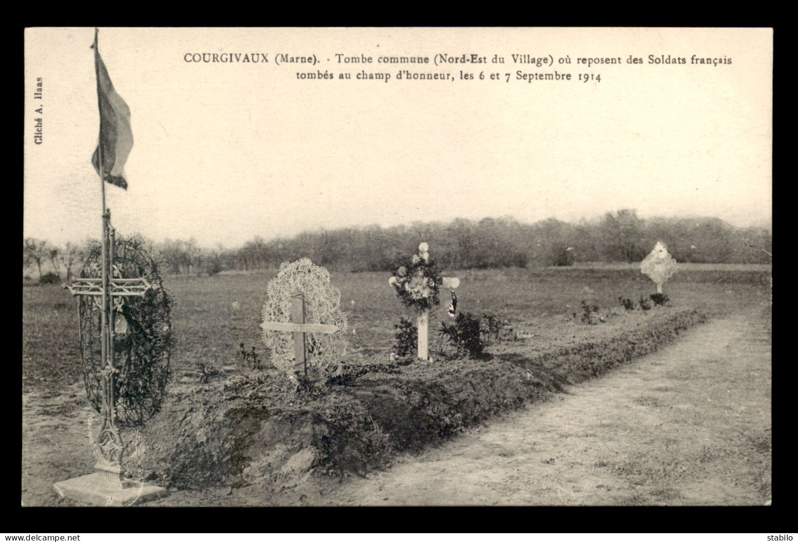 51 - COURGIVAUX - TOMBE COMMUNE - GUERRE 14/18 - Sonstige & Ohne Zuordnung