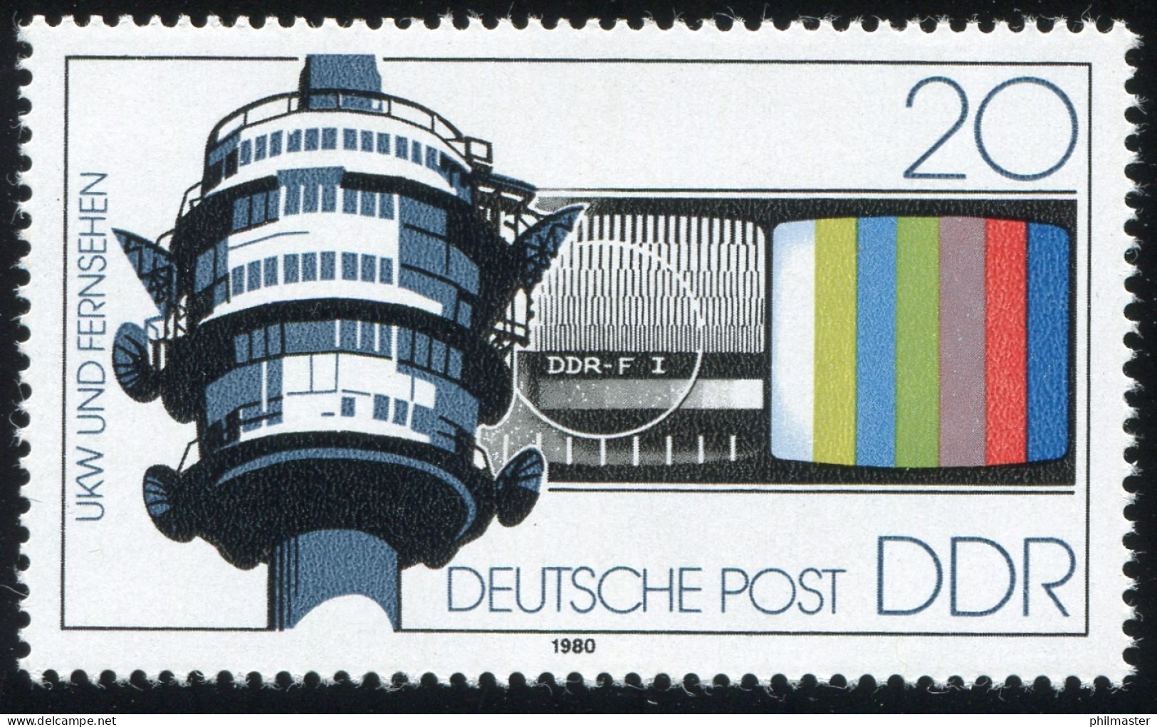 2491 Nachrichten 20 Pf: Kerbe Im Fenster, Feld 6, ** Postfrisch - Variétés Et Curiosités