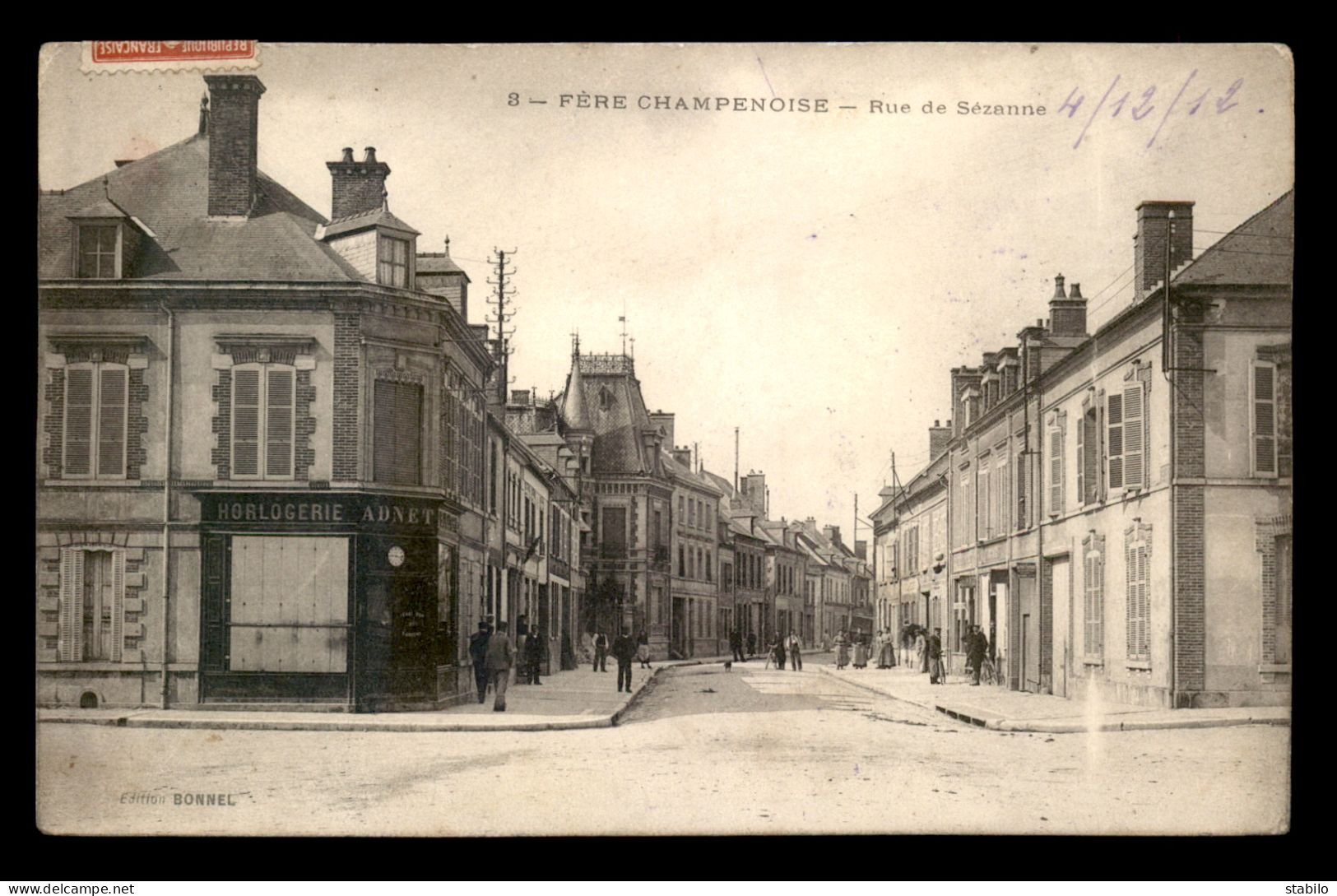 51 - FERE-CHAMPENOISE - RUE DE SEZANNE - HORLOGERIE ADNET - Fère-Champenoise