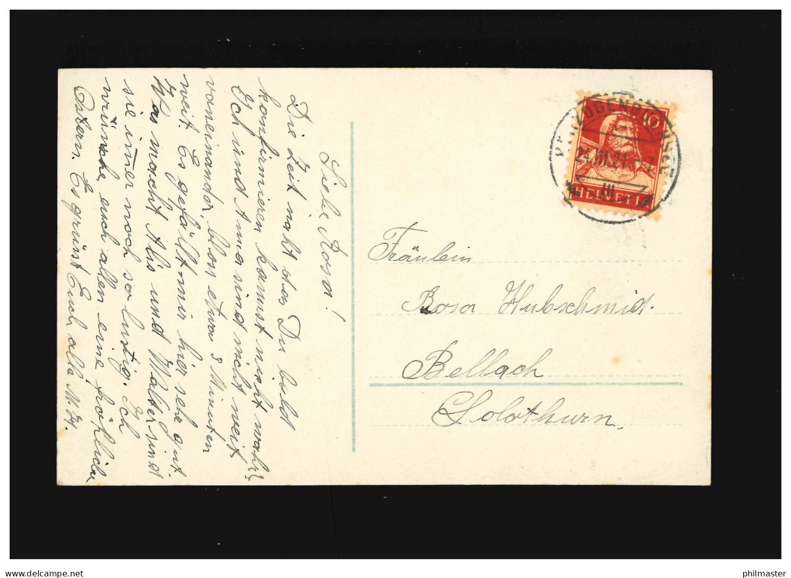 Konfirmation Mädchen Kleid Schleife Blumen Glückwunsch Herzogenbuchsee 24.3.1921 - Autres & Non Classés