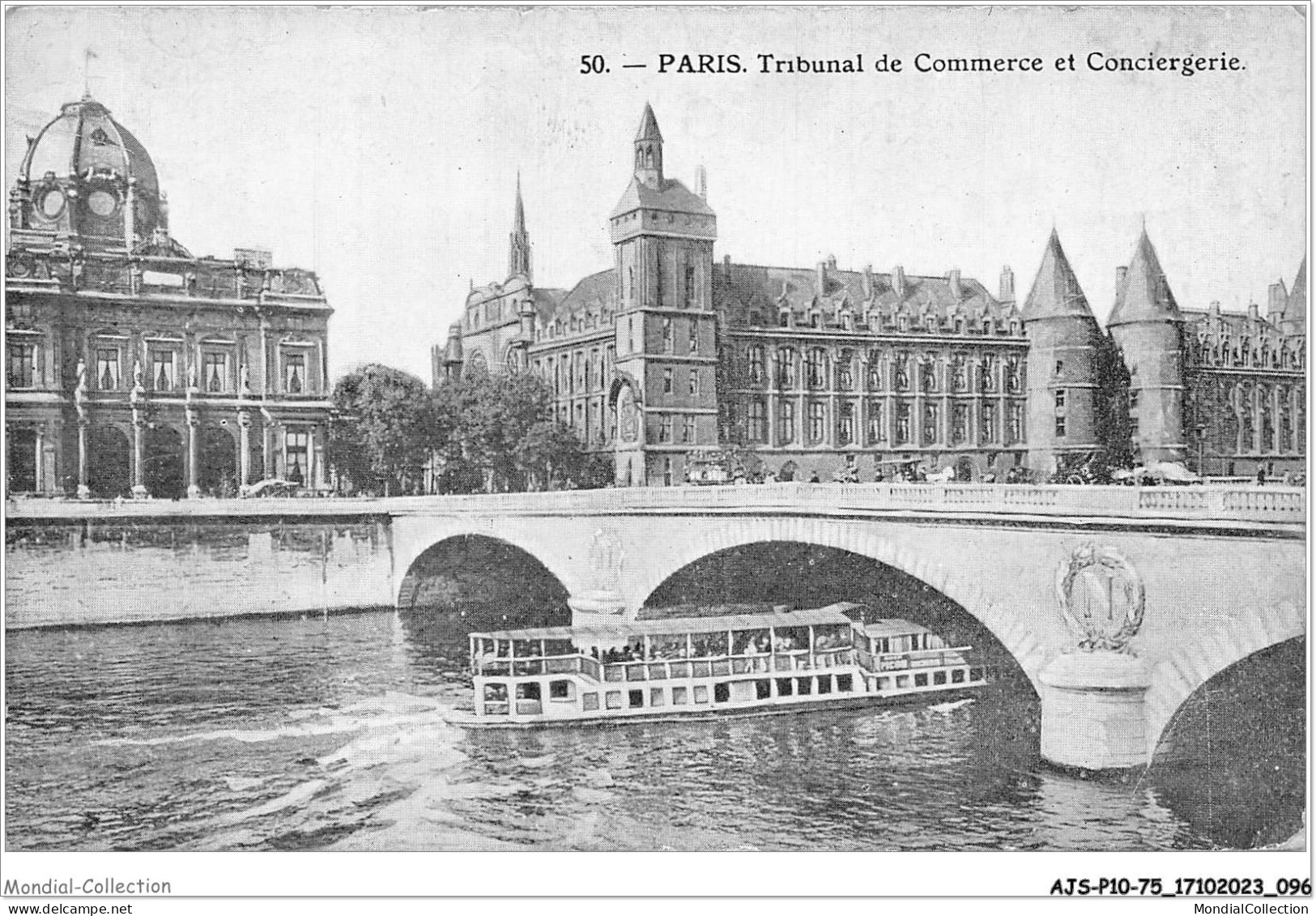 AJSP10-75-0960 - PARIS - Tribunal De Commerce Et Conciergerie - The River Seine And Its Banks