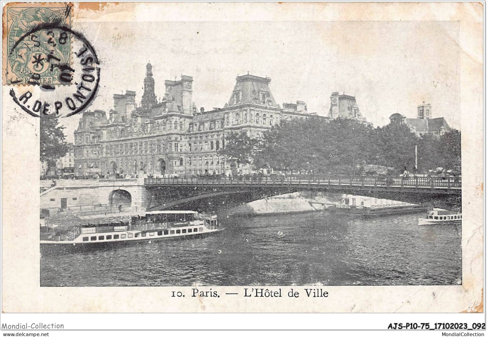 AJSP10-75-0958 - PARIS - L'hôtel De Ville - Cafés, Hoteles, Restaurantes