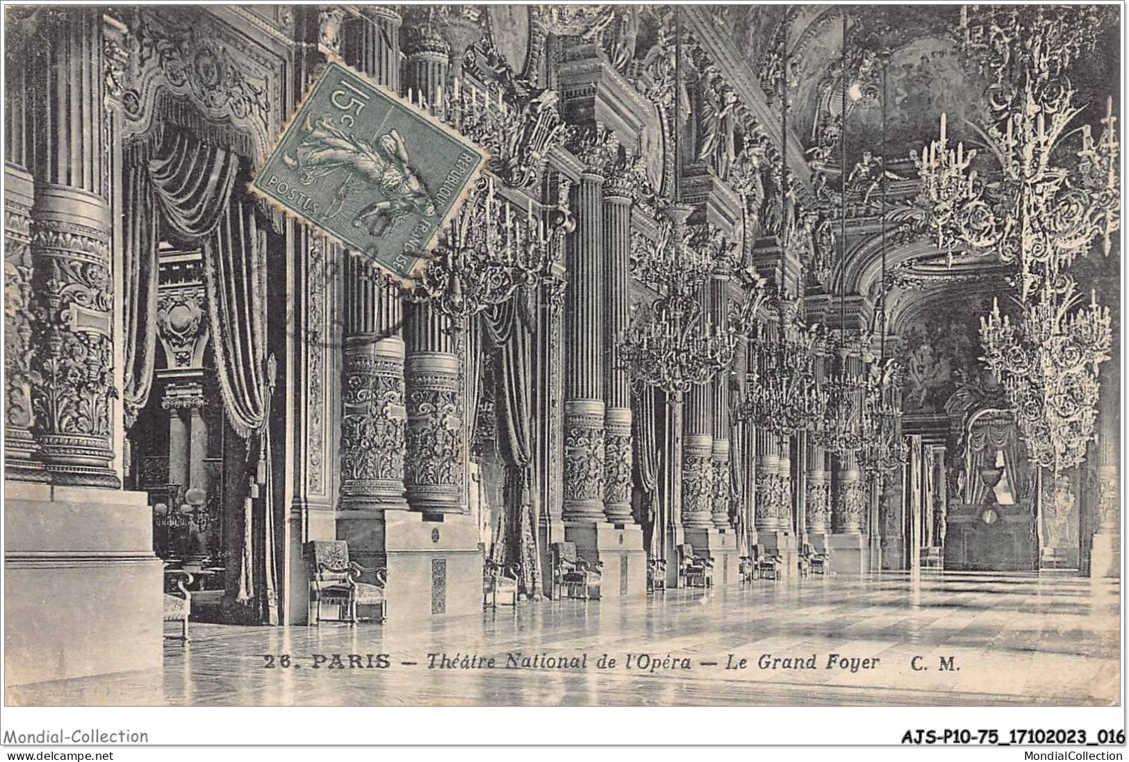 AJSP10-75-0920 - PARIS - Théâtre National De L'opéra - Le Grand Foyer - Enseignement, Ecoles Et Universités